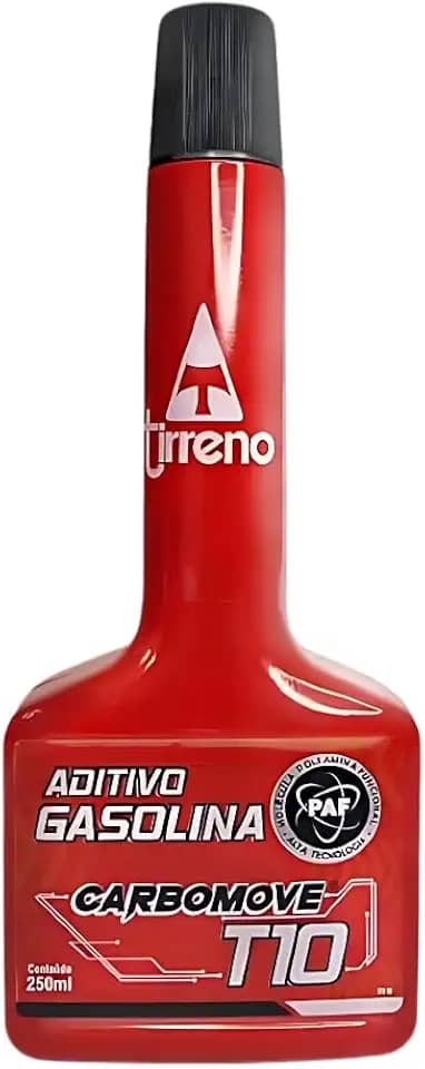 TIRRENO Aditivo Descarbonizante para Gasolina Carbomove T10 250 ml – limpa bicos e válvulas – reduz resíduos e falhas – uso periódico conforme fabricante