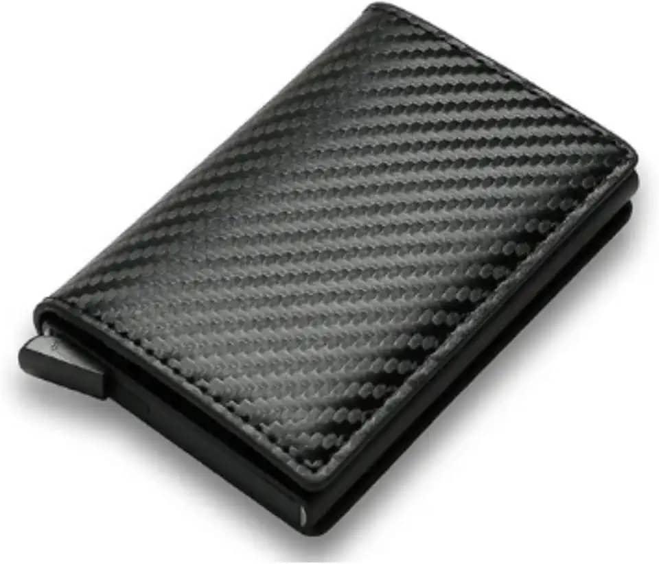 Carteira Porta Cartão Slim Antifurto Pop Up Em Couro Mágica Porta Cartão Rfid