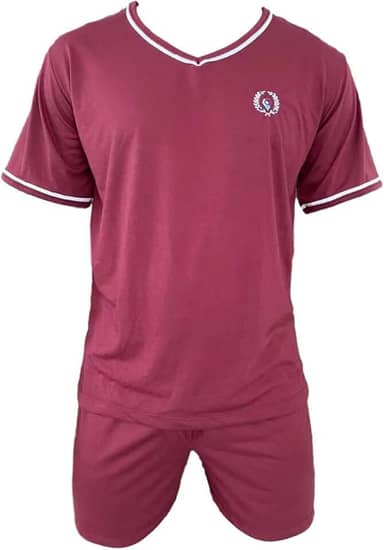 Pijama Homem Conjunto Meia Manga e Short Roupa De Dormir