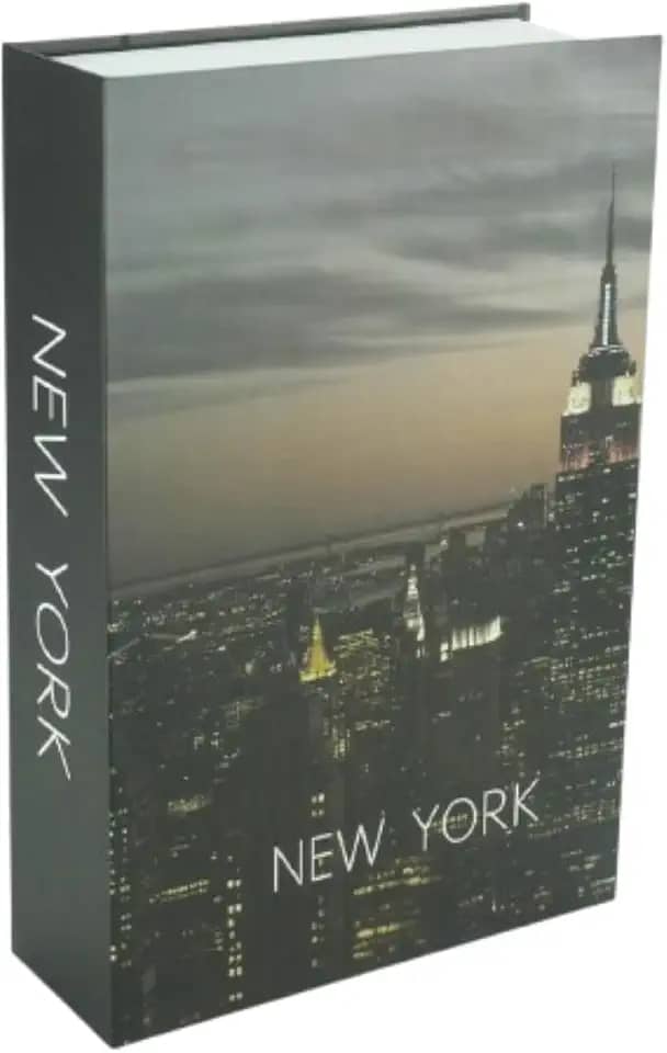 Cofre Camuflado New York em formato de Livro 24cm X 16cm