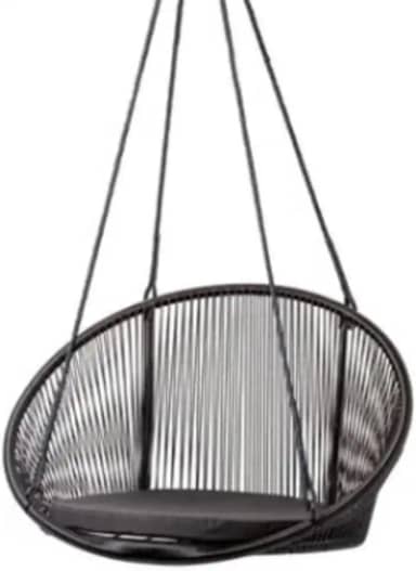 Cadeira Poltrona Balanço Suspensa Área Externa(Preta)
