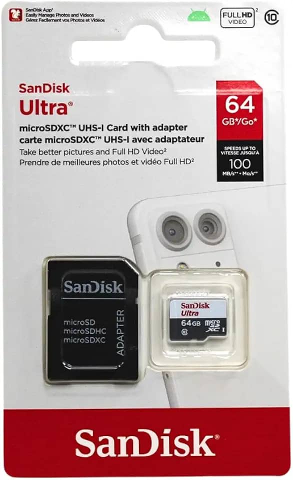 Cartao de Memoria Sandisk Ultra Microsdxc Uhs-I Card With Adapter – 64Gb
