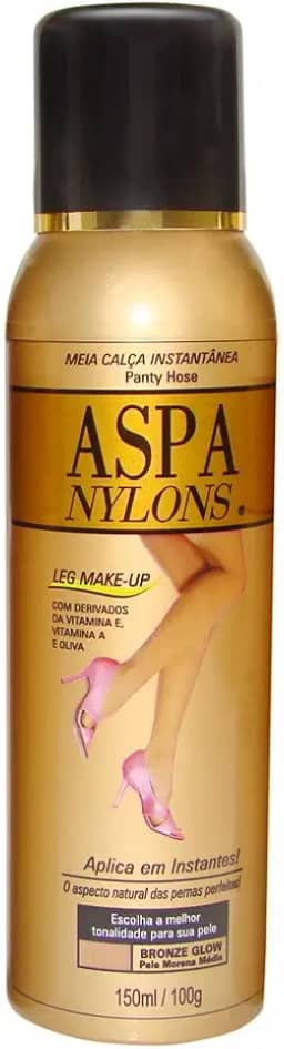 Aspa Nylons Maquiagem Spray para Pernas 150ml - BRONZE GLOW - PELE MORENA MÉDIA