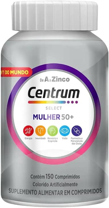 Centrum Mulher 50 Mais Multivitaminico, com Vitamina D, Vitamina B12, Calcio e Magnesio, 150 Comprimidos