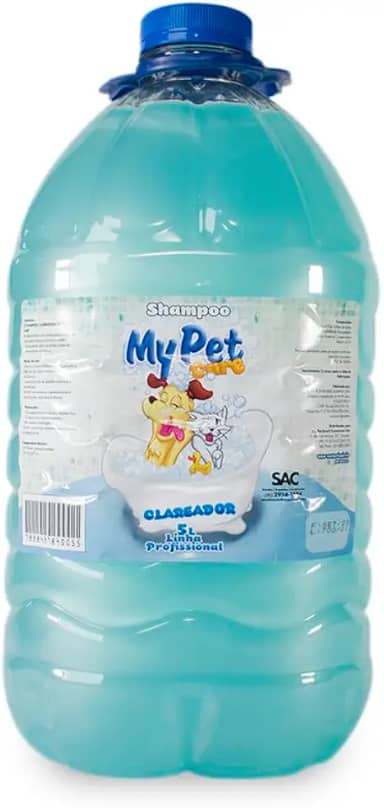MY PET BRASIL Shampoo Para Cachorros Modelo Clareador Shampoo Profissional Pet Banho E Tosa Galão De 5 Litros
