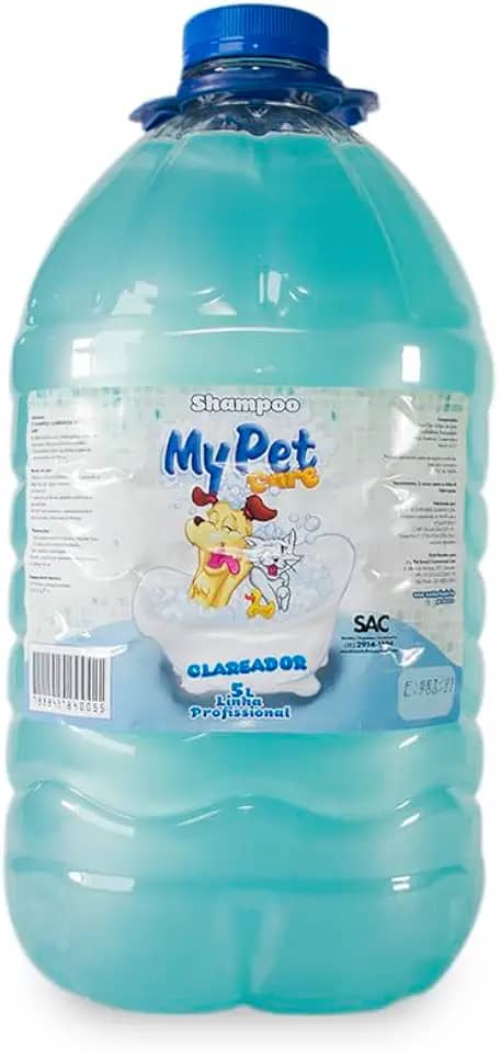 MY PET BRASIL Shampoo Para Cachorros Modelo Clareador Shampoo Profissional Pet Banho E Tosa Galão De 5 Litros