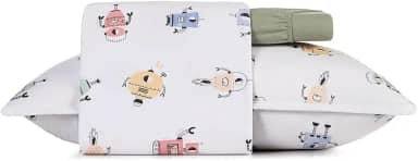 Jogo cama simples 2pc Mundo Kids Malha - Cyberfofos - Solteiro