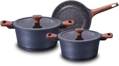 MTA - Conjunto 3 Peças, de Alumínio Injetado com Cerâmico, Cor Cinza, Linha Titanium