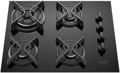 Cooktop 4 Bocas a Gás Dako Supreme com Queimador Tripla Chama e Mesa de Vidro Temperado Preto Bivolt