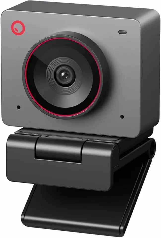 OBSBOT Meet 2 Webcam 4K Ultra HD com IA, Auto Enquadramento Inteligente, Controle por Gestos, Dual Microfone, Plug and Play para Streaming, Videochamadas no Zoom, Teams, Skype, Ideal para Home Office