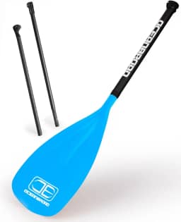 OCEANBROAD SUP Paddle Board Paddle Paddle com 3 peças de eixo de carbono ajustável com bolsa