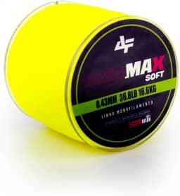 Linha de Pesca Tamba Max Soft, Monofilamento 500m, Amarelo, Alta Resistência