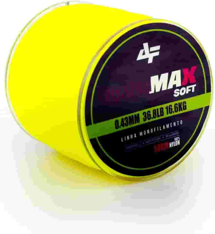 Linha de Pesca Tamba Max Soft, Monofilamento 500m, Amarelo, Alta Resistência