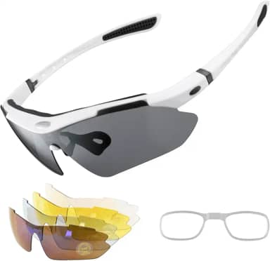 ROCKBROS Óculos de sol esportivos polarizados com proteção UV para atividades ao ar livre