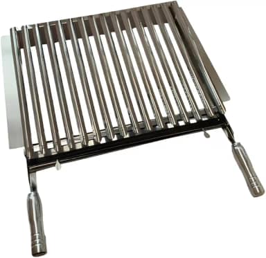 Grelha Churrasco Parrilla Argentina Com Abas Laterais 65x40cm Para Churrasqueira Pré Moldada