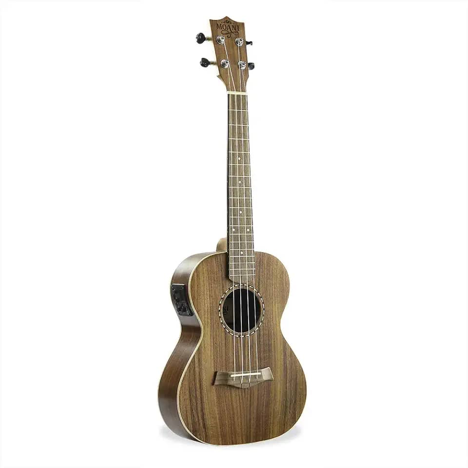 Ukulele Moani WAIKIKI Tenor 26' Eletro-Acústico, Koa em acabamento fosco, Cor Natural, Binding em Maple, Equalizador 3 Bandas, Encordoamento Aquila e Bag UKBG12-26