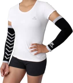 Manguito Longo Arrow Muvin - 01 Par de Manguito de Compressão - Material com Boa Respirabilidade - Manga - Protetor - Caminhada - Corrida - Ciclismo - Volêi - Maior Desepenho Muscular - Unissex