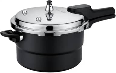 Panela de Pressão Aço Inox Fundo Triplo com Sistemas de Segurança, Compatível com Indução e Gás, Válvula de Controle e Fechamento Seguro (4 Litros)
