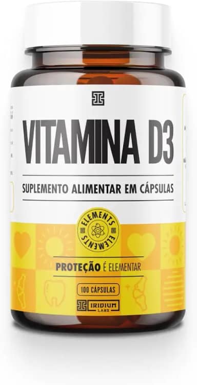 Iridium Labs Vitamina D3 2.000Ui 100 Cáps - Iridium Elements Amarelo 100 Comprimidos