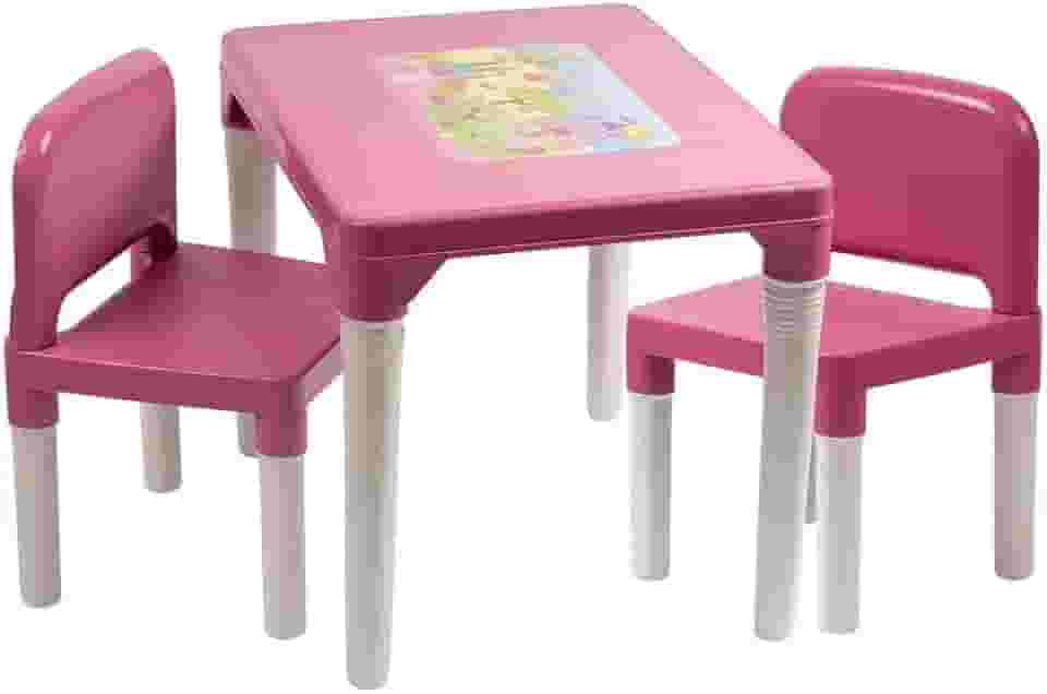 Mesinha infantil para atividades com 2 cadeiras mesa infantil para atividade - Rosa