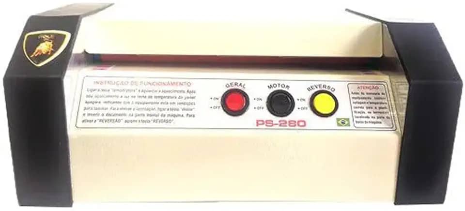 Plastificadora Profissional PS-280 com 200 Plástico Plastificação RG