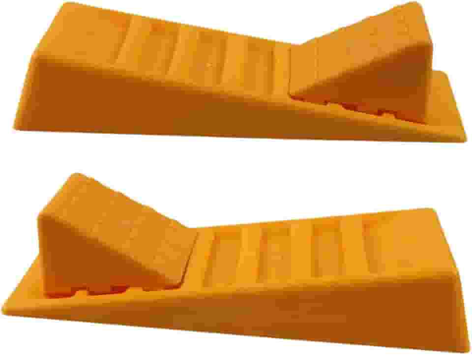 MotiveTech Nivelador de RV de 2 peças, rampa de nivelamento, prático, resistente, calços de roda para campistas, blocos de nivelamento para SUV, motorhomes e