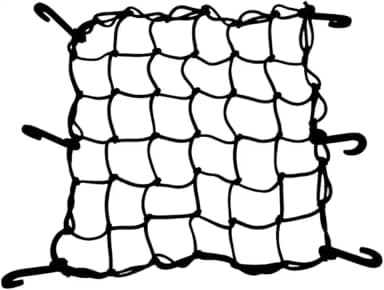 Rede Elástica Aranha Moto Capacete Bagageiro 35x35 cm Preto MSextensor