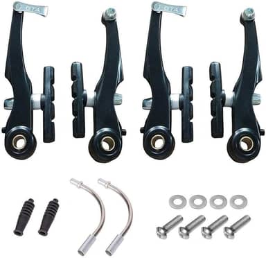 Par Freio V Brake Alumínio C/Sapata Orbital Preto Bike Mtb