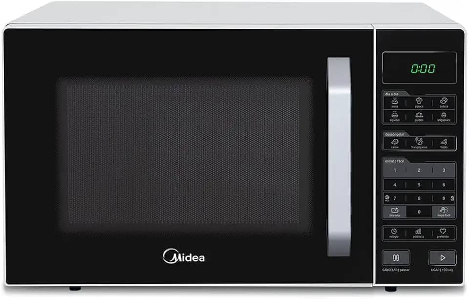 Forno Micro-ondas 35L Branco e Preto Midea 220V MXSA35P2