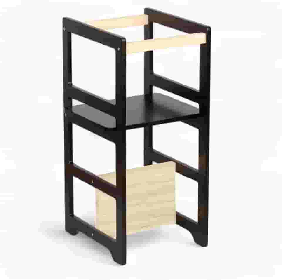 Decoratta Torre Aprendizagem Montessoriana 4x1 Cadeirão Mesinha Preta