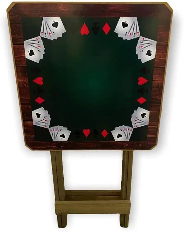 Mesa Dobrável Madeira Truco Poker Baralho Rústica Adesivada Bistrô Varanda
