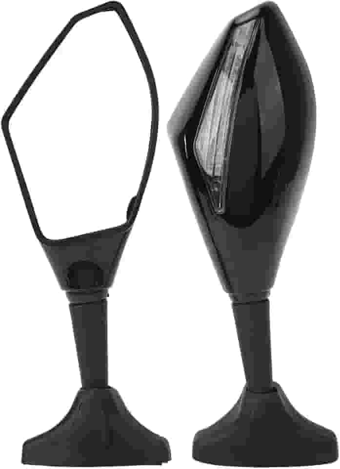 Par Retrovisor Esportivo com Pisca LED Integrado Preto para Motos Carenadas Universal – Base Ajustável