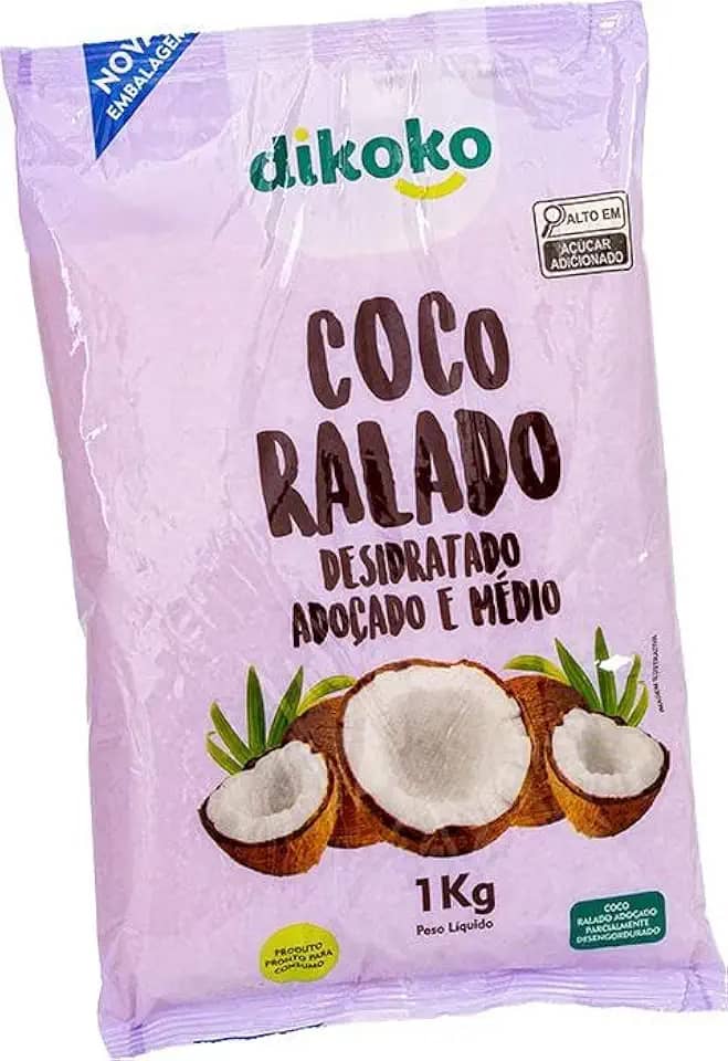Coco Ralado Fino Composto Nacional 1Kg Dikoko