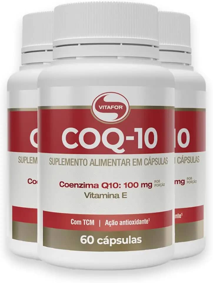Kit 3 Coenzima Q10 100mg Vitafor 60 Cápsulas