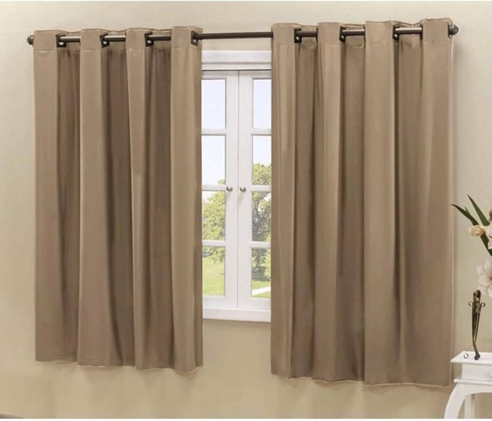 Cortina Blackout 100% Corta Luz Cinza com Película 2,20x1,30m para Sala Quarto Escritório