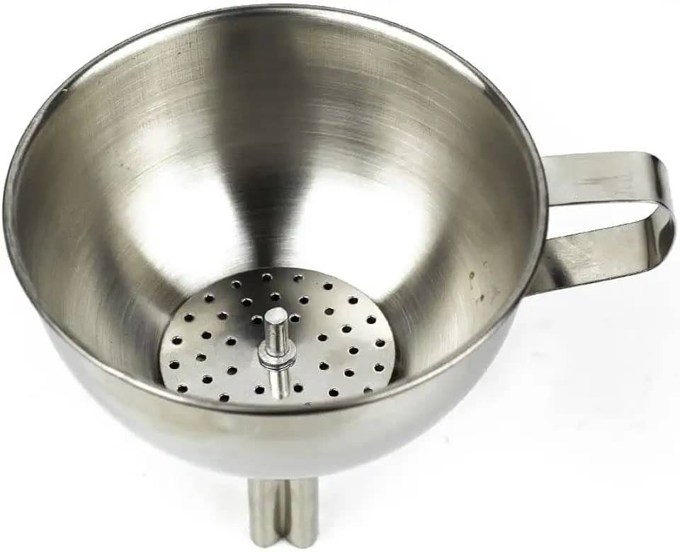 Funil com Peneira Inox 11cm