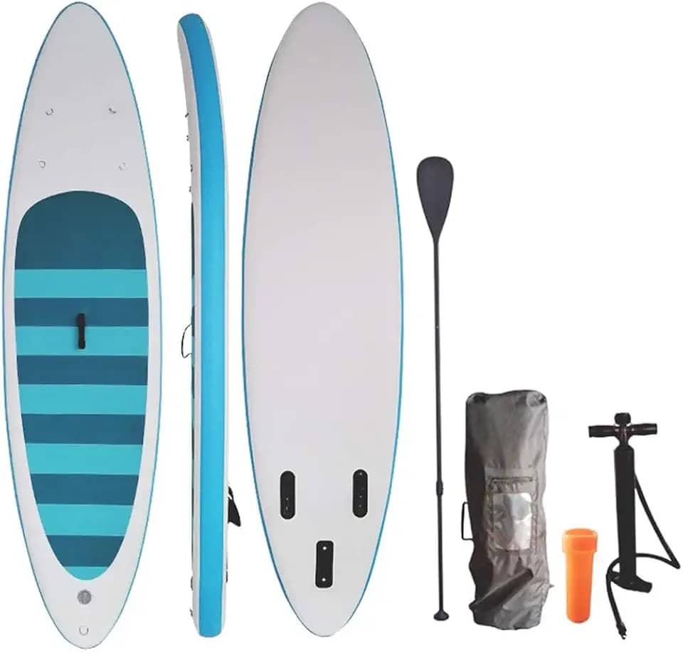 ZONEMEL Prancha de stand up paddle inflável, prancha de paddleboard de 10' com todos os acessórios, postura ampla, barco de convés antiderrapante para jovens e adultos (6 polegadas de espess