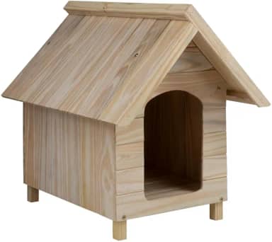 Casa Casinha De Cachorro em Madeira Sem Pintura Grande N4