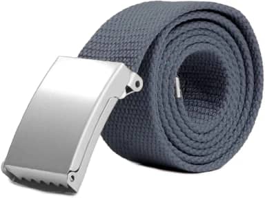 Cinto Masculino Plus Size De Lona Tático Militar Fivela Aço Ref:142