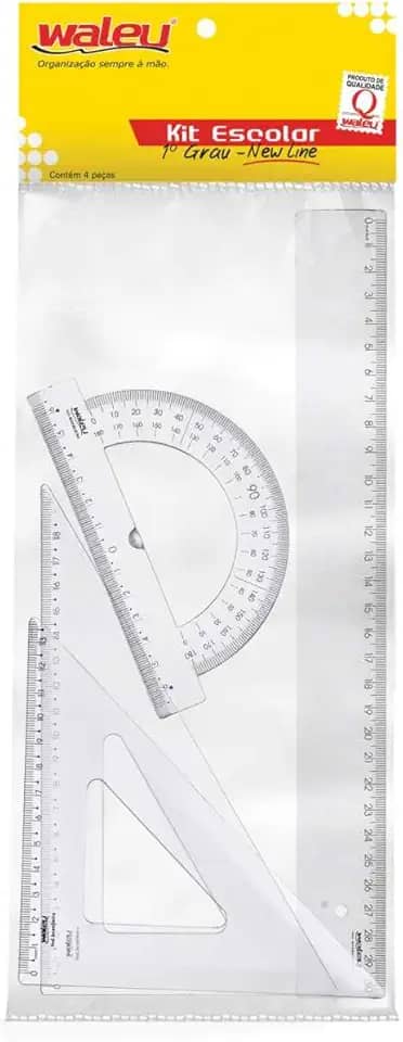 Conjunto para Desenho 1 grau New Line Cristal Waleu, Multicor