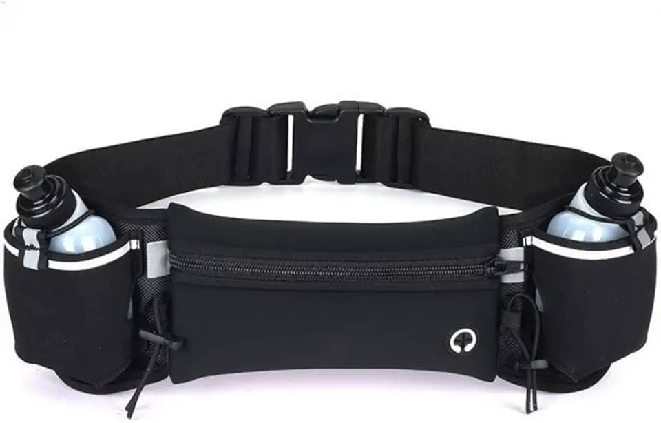 Cinto Hidratação Corrida Pochete Com 2 Garrafas Porta Celular Running Cinto De Hidratação Corrida Com 2 Garrafas 175ml cada