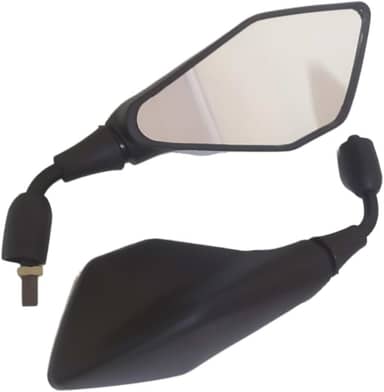 Espelho Retrovisor Modelo Mini da Z400 Haste Curta compatível com motos de Rosca Padrão Nacional Cg Xre Cb Falcon bros biz