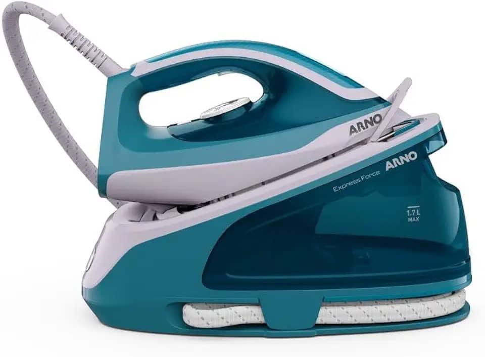 Ferro com Estação de Vapor Express Force, 3x mais vapor, Reduz o tempo de passar roupa em 30%, 2010W, Azul, SSEF