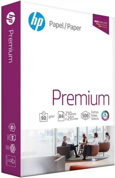 Papel Sulfite A4, HP Premium, 90g, Branco, 500 Folhas