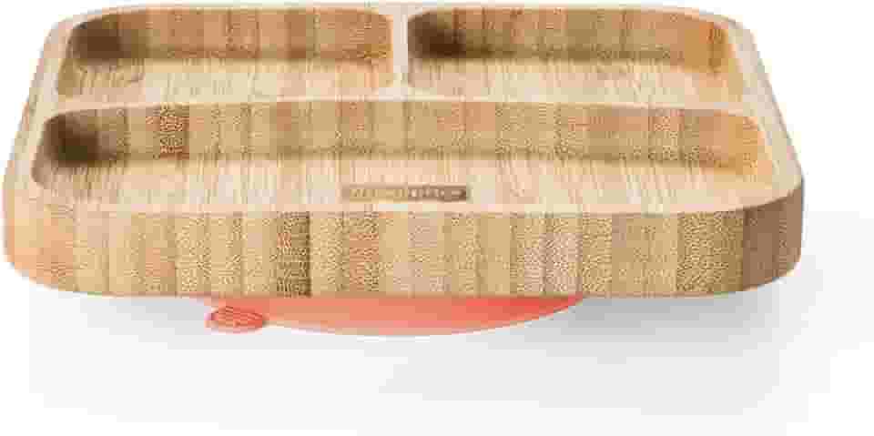 Prato Quadrado com Divisórias e Ventosa Bam N' Boo 6+M Rosa Fisher Price - BB1173