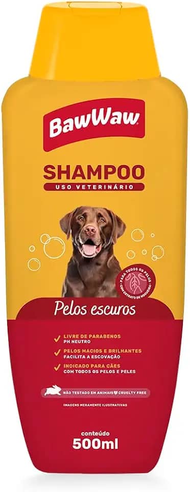 BAW WAW SHAMPOO PARA CÃES PELOS ESCUROS 500ml