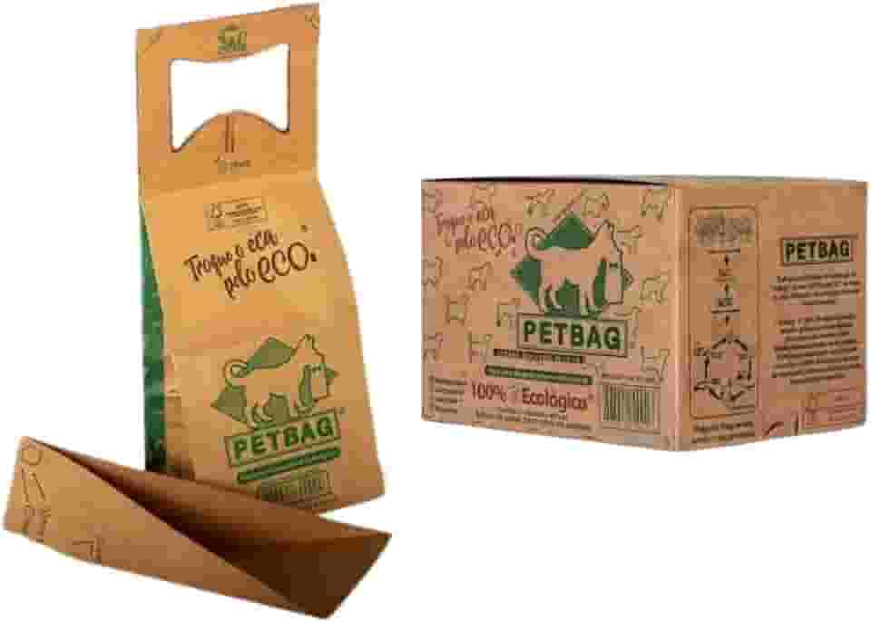 Coletor de fezes para cachorro Ecológico C/Pá Acoplada Kit com 30un