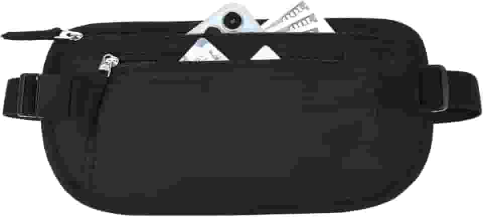 Doleira Porta Dólar Viagem Documento Passaporte pochete Porta dinheiro cinto elástico Anti Furto Viagem