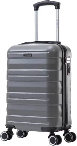 Mala de Viagem Bordo 8kg Allabard ANAC Regulamentada Avião Medidas Aceitas Voos Rodinhas 360° Removíveis (P045 Cinza)