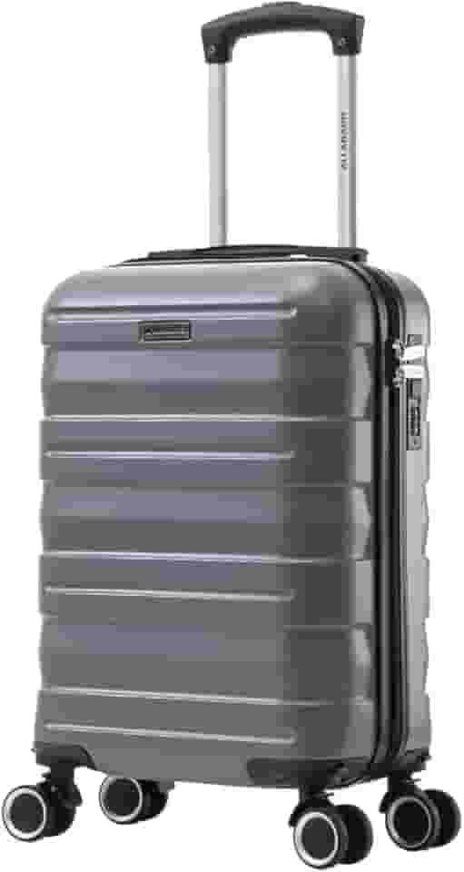 Mala de Viagem Bordo 8kg Allabard ANAC Regulamentada Avião Medidas Aceitas Voos Rodinhas 360° Removíveis (P045 Cinza)